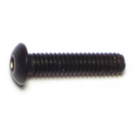 Midwest Fastener #8-32 Socket Head Cap Screw, Button-Head, Plain Steel, 3/4 in Length, 20 PK 67544
